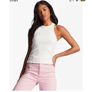 Billabong white tomboy tank